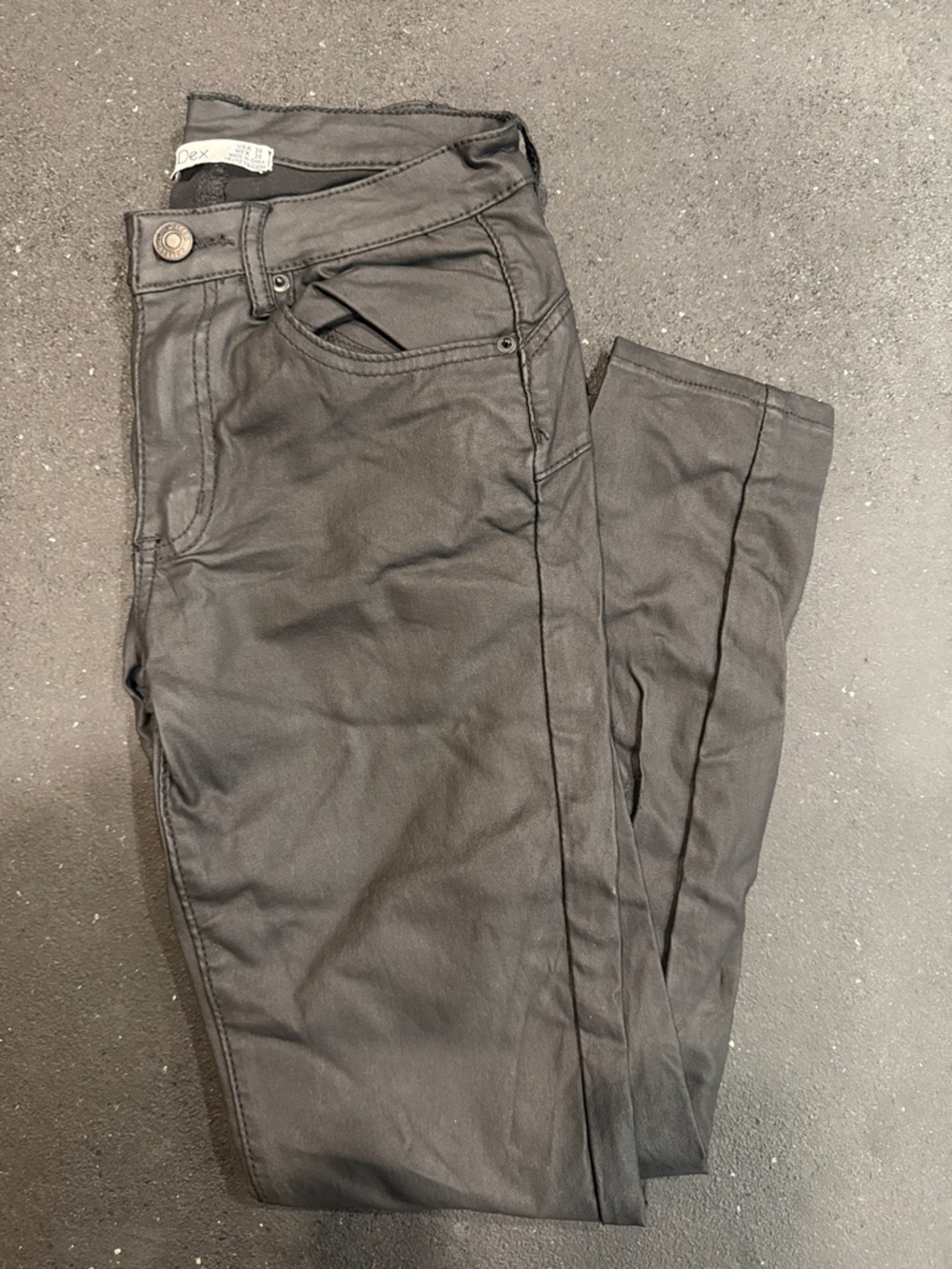 Black Coated Skinny Pants